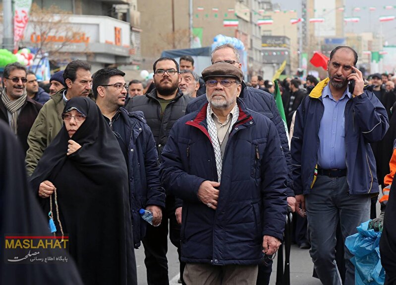 گزارش تصویری حضور دبیر مجمع تشخیص مصلحت نظام در راهپیمایی ۲۲ بهمن تهران