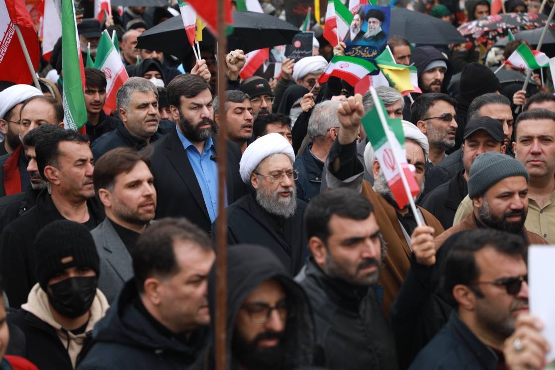 حضور آیت الله آملی لاریجانی در راهپیمایی حماسی روز جهانی قدس