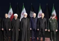 فیلم/ ادای احترام رئیس مجمع تشخیص مصلحت نظام و سران قوا به رهبر شهید انقلاب