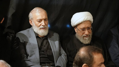 گزارش تصویری سومین شب مراسم عزاداری سیدالشهدا در منزل شهیدان لاریجانی با حضور آیت الله آملی لاریجانی