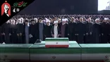 اقامه نماز بر پیکر مطهر رهبر شهید انقلاب و خانواده ایشان