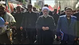 حضور آیت الله آملی لاریجانی در مراسم تشییع پیکر مطهر رهبر شهید انقلاب
