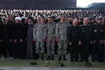 اقامه نماز بر پیکر مطهر رهبر شهید انقلاب و خانواده ایشان
