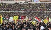 حضور هیئتی از مجمع تشخیص مصلحت نظام به ریاست دکتر ذوالقدر در مراسم تشییع باشکوه شهید نصرالله