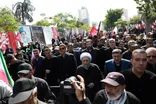 گزارش تصویری حضور آیت الله آملی لاریجانی در مراسم تشییع پیکر مطهر رهبر شهید انقلاب