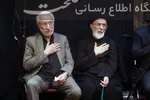 دومین شب مراسم عزاداری سیدالشهدا در منزل شهیدان لاریجانی با حضور رئیس جمهور 